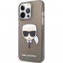 Karl Lagerfeld Full Glitter Karl Head husă pentru iPhone 13 Pro Max - negru