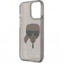 Karl Lagerfeld Full Glitter Karl Head husă pentru iPhone 13 Pro Max - negru