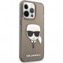 Karl Lagerfeld Full Glitter Karl Head husă pentru iPhone 13 Pro Max - negru