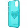 Karl Lagerfeld Choupette Head husă pentru iPhone 13 mini - turcoaz