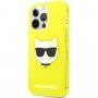 Karl Lagerfeld Choupette Head husă pentru iPhone 13 Pro Max - galben neon