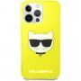 Karl Lagerfeld Choupette Head husă pentru iPhone 13 Pro Max - galben neon