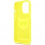 Karl Lagerfeld Choupette Head husă pentru iPhone 13 Pro Max - galben neon