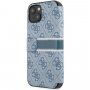 Guess 4G Printed Stripe carcasă flip pentru iPhone 13 mini - albastru