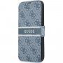 Guess 4G Printed Stripe carcasă flip pentru iPhone 13 Pro - albastru