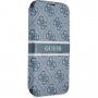Guess 4G Printed Stripe carcasă flip pentru iPhone 13 Pro - albastru