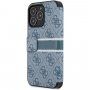 Guess 4G Printed Stripe carcasă flip pentru iPhone 13 Pro - albastru