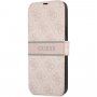 Guess 4G Printed Stripe carcasă flip pentru iPhone 13 mini - roz