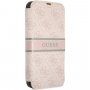 Guess 4G Printed Stripe carcasă flip pentru iPhone 13 mini - roz
