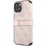 Guess 4G Printed Stripe carcasă flip pentru iPhone 13 mini - roz