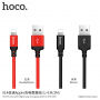 Cablu de încărcare HOCO, cu împletitură, pentru Apple iPhone / iPad / iPod - 1m - negru