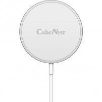 CubeNest S100 încărcător fără fir magnetic cu suport MagSafe pentru iPhone - argintiu