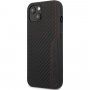 AMG Carbon Effect husă cu textură din fibre de carbon pentru iPhone 13 - negru