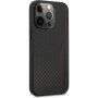 AMG Carbon Effect husă cu textură din fibre de carbon pentru iPhone 13 Pro Max - negru