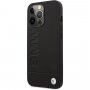 BMW Leather Hot Stamp husă pentru iPhone 13 Pro Max - negru