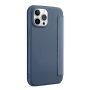Carcasă tip portofel din silicon și piele PU pentru iPhone 13 Pro Max - albastru