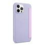 Carcasă tip portofel din silicon și piele PU pentru iPhone 13 mini - violet