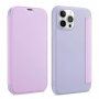 Carcasă tip portofel din silicon și piele PU pentru iPhone 13 mini - violet