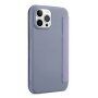 Carcasă tip portofel din silicon și piele PU pentru iPhone 13 mini - albastru-gri