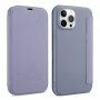 Carcasă tip portofel din silicon și piele PU pentru iPhone 13 mini - albastru-gri