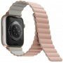 UNIQ Revix curea pe două fețe pentru Apple Watch 42mm / 41mm / 40mm / 38mm - roz-bej