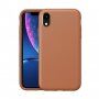 Husă rezistentă la șocuri cu textură de piele pentru iPhone XR - maro