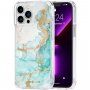 Case Mate Tough Print husă din marmură pentru iPhone 13 Pro Max - turcoaz