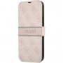 Guess 4G Printed Stripe carcasă flip pentru iPhone 13 - roz