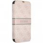 Guess 4G Printed Stripe carcasă flip pentru iPhone 13 - roz