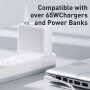 Cablu magnetic de încărcare Baseus 60W USB-C / MagSafe (tvar L) pentru Macbook - 2 m - alb