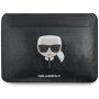 Karl Lagerfeld husă din piele pentru iPad Pro 12,9" / MacBook pana la 14" - negru