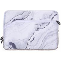 Servietă din neopren, pentru iPad până la 13" / MacBook până la 14" - marmură albă