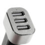 Încărcător auto performant (5.1A) iFans, cu trei porturi USB, pentru Apple iPhone / iPad / iPod - negru-argintiu