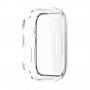 Carcasă de protecție metalică cu sticlă securizată pentru Apple Watch 45 mm - transparent