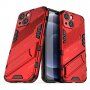 Husă de protecție durabilă cu stand pentru iPhone 13 mini - roșu