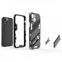 Husă de protecție durabilă cu stand pentru iPhone 13 mini - roz