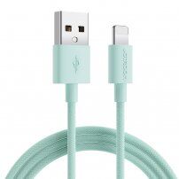 JOYROOM cablu USB-A de date și încărcare împletit / Lightning pentru iPhone / iPad / iPod / AirPods - 1 m - verde