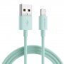 Joyroom cablu USB-A de date și încărcare împletit / Lightning pentru iPhone / iPad / iPod / AirPods - 2 m - verde