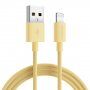 Joyroom cablu USB-A de date și încărcare împletit / Lightning pentru iPhone / iPad / iPod / AirPods - 2 m - galben