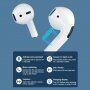 WK TWS V4 căști bluetooth fără fir pentru Dispozitive Apple - alb