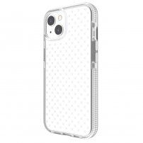 Husă de protecție transparentă cu model de cruci pentru iPhone 13 - alb