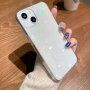 Husă transparentă cu inimi schimbătoare pentru iPhone 12 Pro Max - alb