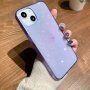 Husă transparentă cu inimi schimbătoare pentru iPhone 11 Pro Max - violet