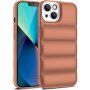 Husă de protecție cu perne pentru iPhone 13 - maro