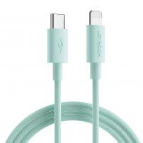 JOYROOM cablu de date și de încărcare împletit PD 20W USB-C / Lightning pentru iPhone / iPad / iPod / AirPods - 1 m - verde