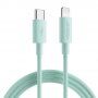 JOYROOM cablu de date și de încărcare împletit PD 20W USB-C / Lightning pentru iPhone / iPad / iPod / AirPods - 2 m - verde