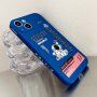 Husă din plastic moale astronaut pentru iPhone 12 - albastru