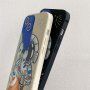 Husă din plastic moale astronaut cu telescop pentru iPhone 12 Pro Max - albastru închis