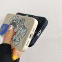 Husă din plastic moale astronaut cu telescop pentru iPhone 12 Pro Max - albastru închis