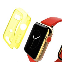 Husă / carcasă HAWEEL, subţire şi transparentă, pentru Apple Watch 38mm - galbenă